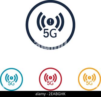 5g logo vecteur templateVector technologie icône réseau signe 5G Illustration de Vecteur