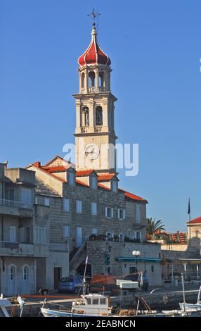 Église paroissiale de l'Assomption de la Sainte Vierge Marie, Sutivan, Ile de Brac. Croatie Banque D'Images