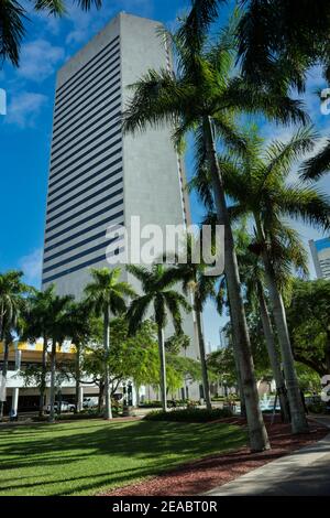 Le Stephen P. Clark Government Centre, au centre-ville de Miami, en Floride. Banque D'Images