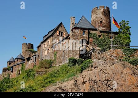 Château de Tdurant, construit en 1198-1206 par le Comte Palatin Heinrich, Alken, Moselle, Rhénanie-Palatinat, Allemagne Banque D'Images