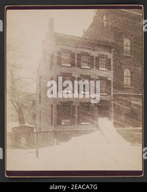 Maison de New York dans le blizzard de 1888) - C.H. Jordan & Co., photographe de paysages Banque D'Images