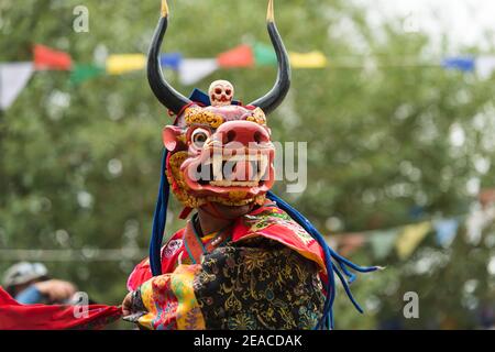 Le monastère Sani Gompa, festival de masques Banque D'Images