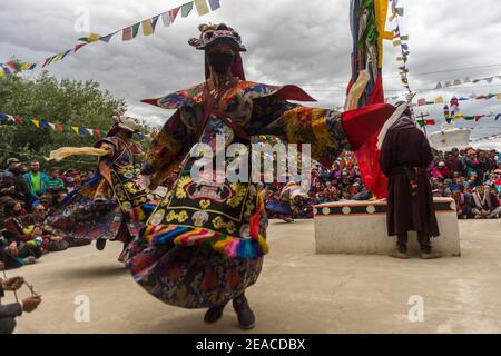 Le monastère Sani Gompa, festival de masques Banque D'Images