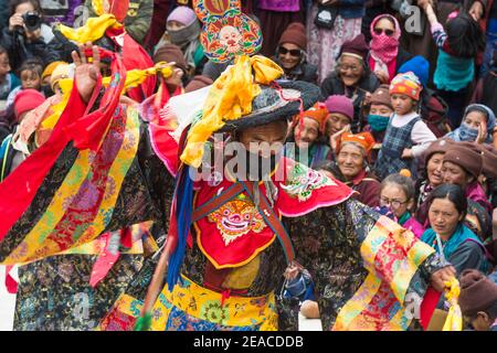 Le monastère Sani Gompa, festival de masques Banque D'Images