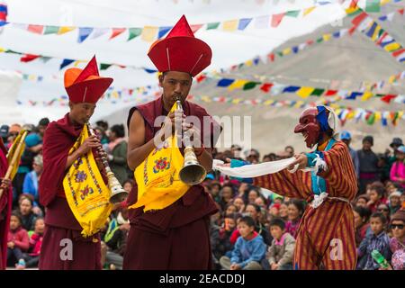 Le monastère Sani Gompa, festival de masques Banque D'Images