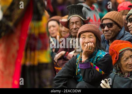 Le monastère Sani Gompa, festival de masques Banque D'Images