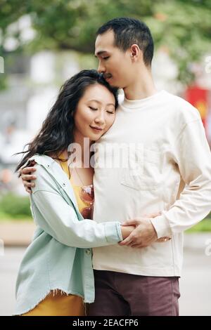 Couple chinois amoureux Banque D'Images