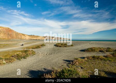 Plage de galets de Birdlings Flat Nouvelle-Zélande Banque D'Images