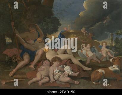 Nicolas Poussin - Vénus et Adonis Banque D'Images