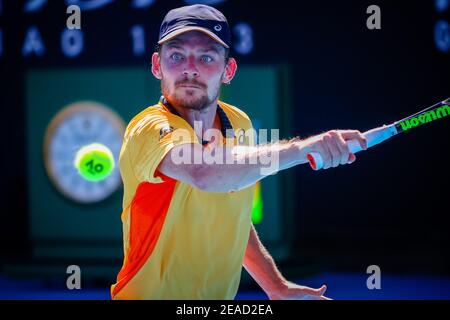 David Goffin (ATP 11) photographié en action lors d'un match de tennis entre le Goffin belge et le Popyrin australien, lors du premier tour des singles hommes Banque D'Images