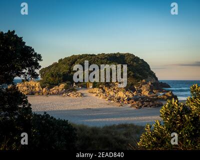 Île de loisirs du mont maunganui dans la baie de Tauranga de l'abondance Banque D'Images