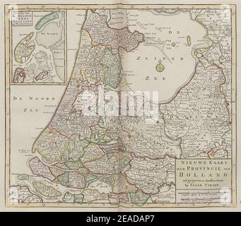 Nieuwe en beknopte Hand-atlas - 1754 - UB Radboud Uni Nijmegen - 209718609 040 Hollande. Banque D'Images