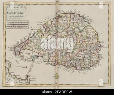 Nieuwe en beknopte Hand-atlas - 1754 - UB Radboud Uni Nijmegen - 209718609 087 Ceilon. Banque D'Images