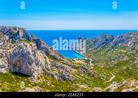 Calanque Sormiou au parc national des Calanques en France Banque D'Images