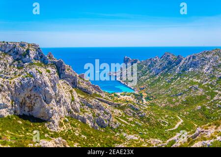 Calanque Sormiou au parc national des Calanques en France Banque D'Images