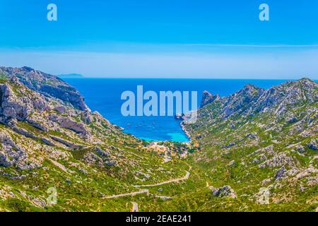 Calanque Sormiou au parc national des Calanques en France Banque D'Images