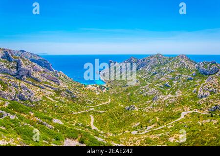 Calanque Sormiou au parc national des Calanques en France Banque D'Images