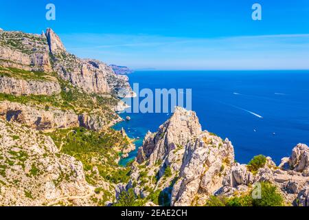 Calanque de Sugiton les Calanques parc national en France Banque D'Images