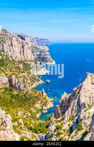 Calanque de Sugiton les Calanques parc national en France Banque D'Images