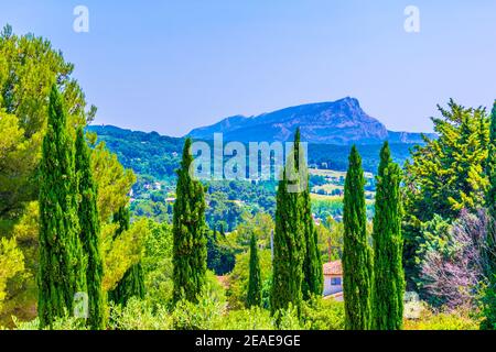 Montagne Sainte victoire en France Banque D'Images