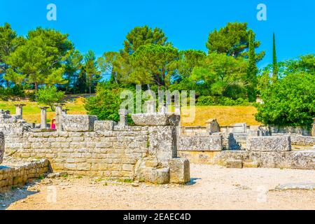 Parc archéologique de Glanum près de Saint Remy de Provence en France Banque D'Images