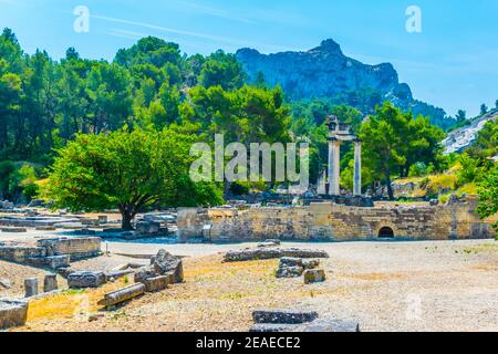 Parc archéologique de Glanum près de Saint Remy de Provence en France Banque D'Images