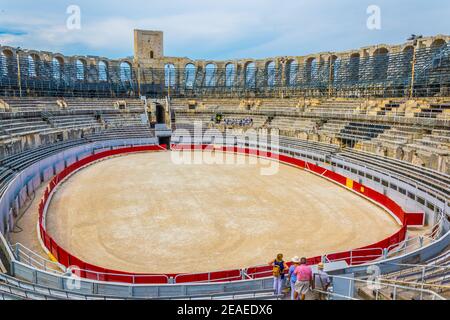 L'amphithéâtre d'Arles, France Banque D'Images