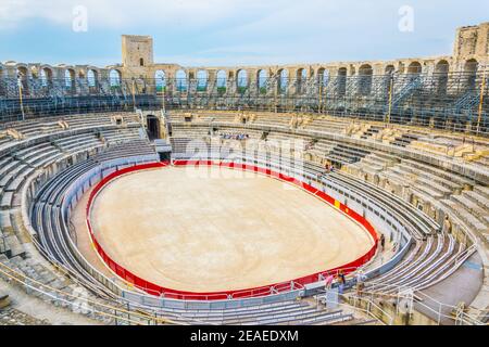 L'amphithéâtre d'Arles, France Banque D'Images