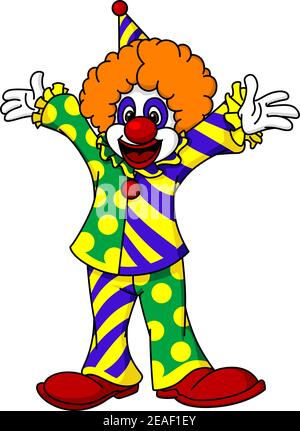 Clown de cirque dans le style de dessin animé pour le design Illustration de Vecteur