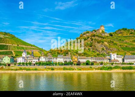 Kaub sur le Rhin, Allemagne Banque D'Images