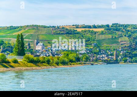 Ville de Saint Goar Oberwesel en Allemagne Banque D'Images