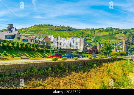 Ville de Saint Goar Oberwesel en Allemagne Banque D'Images