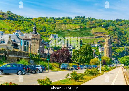 Ville de Saint Goar Oberwesel en Allemagne Banque D'Images