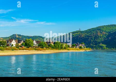 Rivière Rhein près de Boppard en Allemagne Banque D'Images