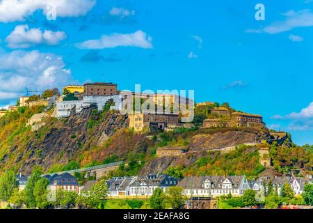 Forteresse Ehrenbreitstein à Coblence, Allemagne Banque D'Images