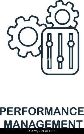 Icône gestion des performances. Élément simple de la collection de gestion d'entreprise. Icône Creative Performance Management pour la conception Web, les modèles Illustration de Vecteur