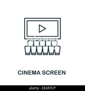 Icône d'écran cinéma. Un élément simple de la collection cinéma. Icône d'écran Creative Cinema pour la conception Web, les modèles, les infographies et bien plus encore Illustration de Vecteur