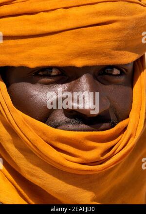 Portrait d'un tuareg, Tripolitaine, Ghadames, Libye Banque D'Images