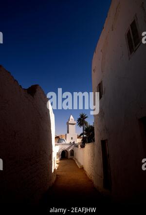 Mosquée Osman dans la rue jarasan, Tripolitaine, Ghadames, Libye Banque D'Images