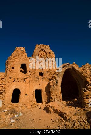 Granaries dans l'ancien ksar, Tripolitaine, Nalut, Libye Banque D'Images