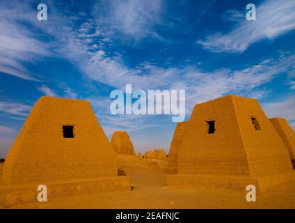 Tombes funéraires et pyramides de Garamanan, Fezzan, Germa, Libye Banque D'Images