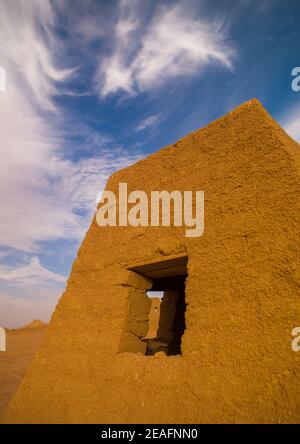Tombes funéraires et pyramides de Garamanan, Fezzan, Germa, Libye Banque D'Images