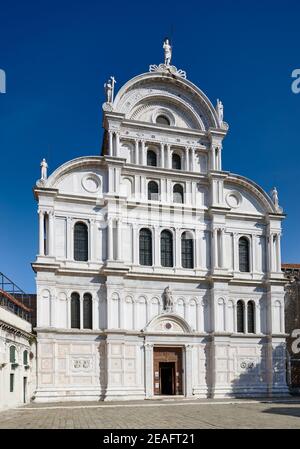 Façade de l'église Chiesa di San Zaccaria, Venise, Vénétie, Italie Banque D'Images