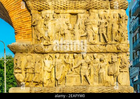 Détail de l'arche de Galerius à Thessalonique Banque D'Images