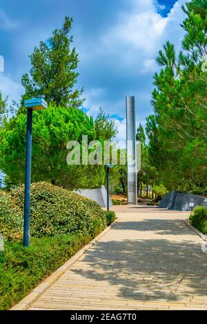 Monument à l'héroïsme au mémorial Yad Vashem à Jérusalem, Israël Banque D'Images