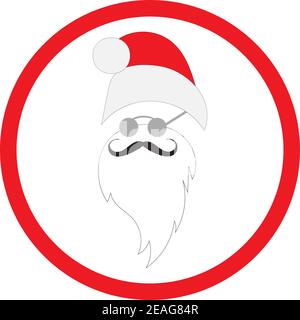 modèle d'illustration du logo de l'icône du vecteur du père noël Illustration de Vecteur