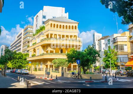 Maison de Pagoda à tel aviv, Israël Banque D'Images