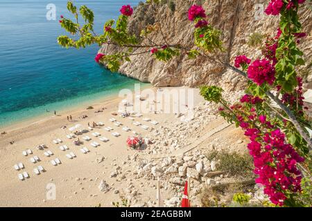 Belle plage de Kaputash à la mer Méditerranée en Turquie Banque D'Images