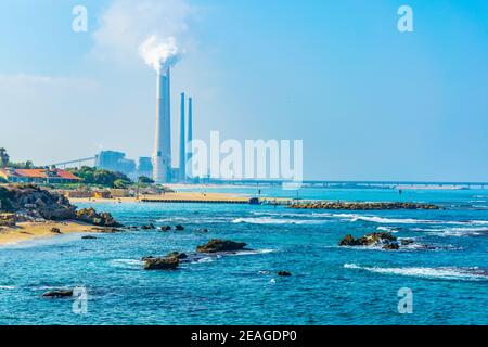 Centrale électrique d'Yitzhak Rabin en Israël Banque D'Images