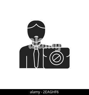 Icône de couleur de ligne de chômeur. Inscrivez-vous pour accéder à la page Web, à l'application mobile, au bouton et au logo Illustration de Vecteur